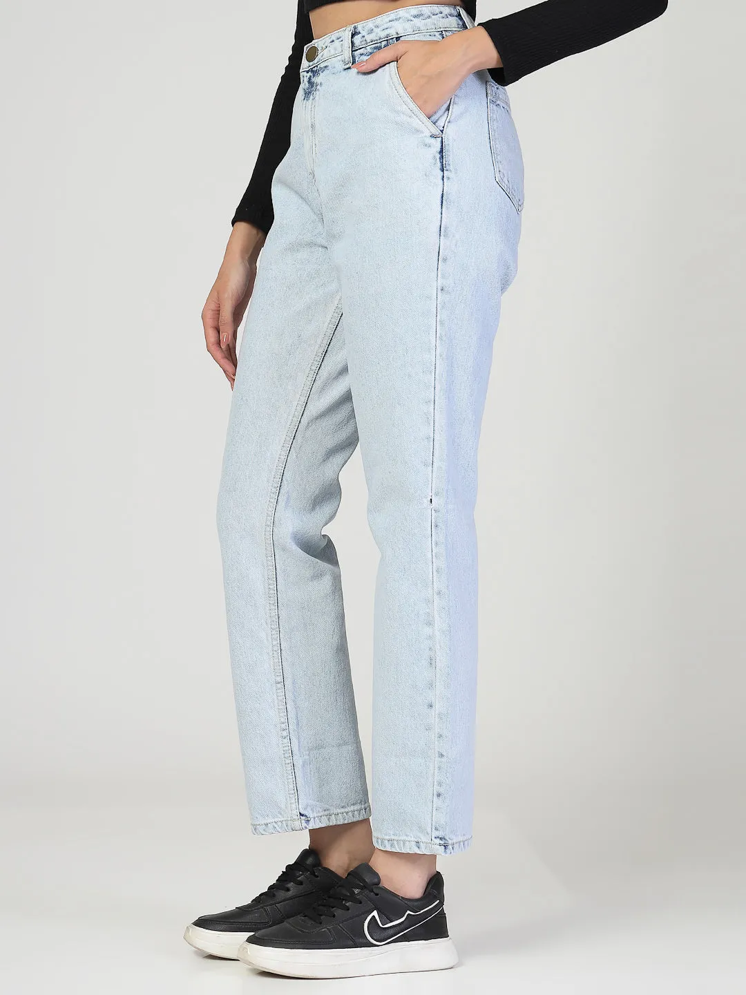 Style Quotient Women Relaxed Fit High Rise Cotton Jeans