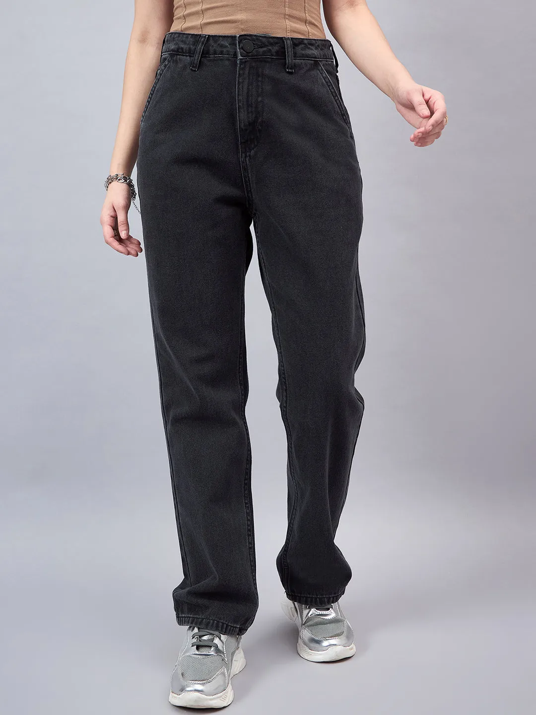 Style Quotient Women Relaxed Fit High Rise Cotton Jeans