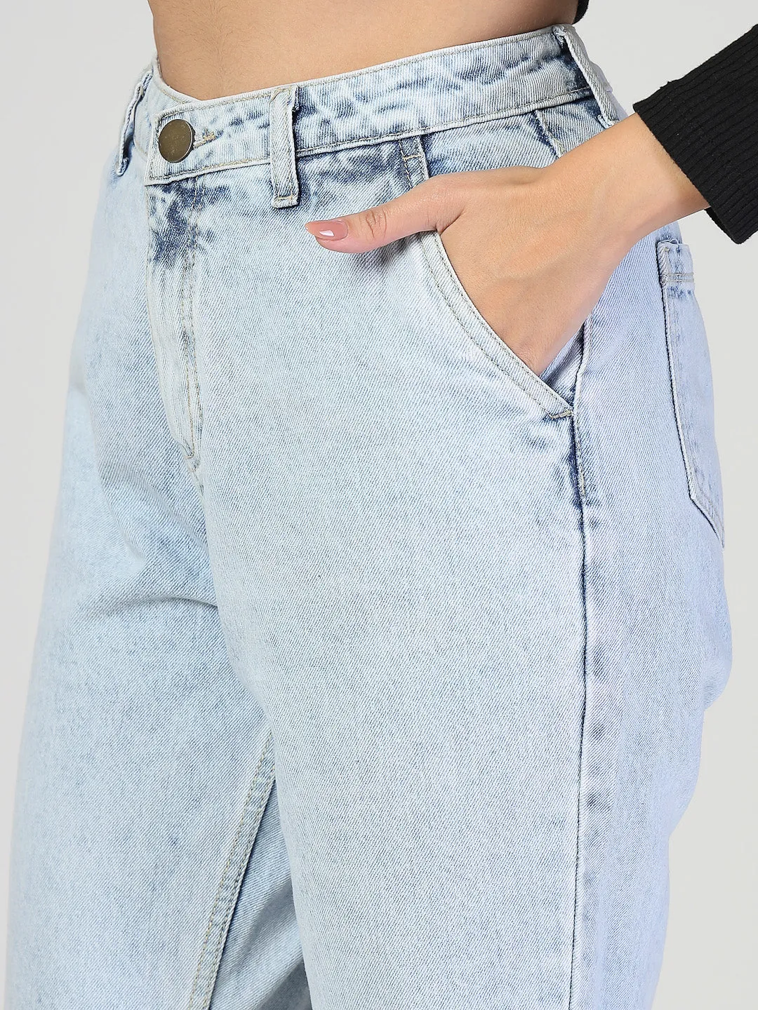 Style Quotient Women Relaxed Fit High Rise Cotton Jeans