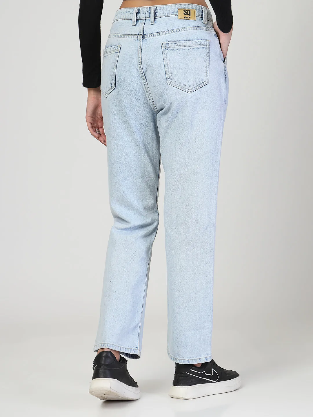 Style Quotient Women Relaxed Fit High Rise Cotton Jeans