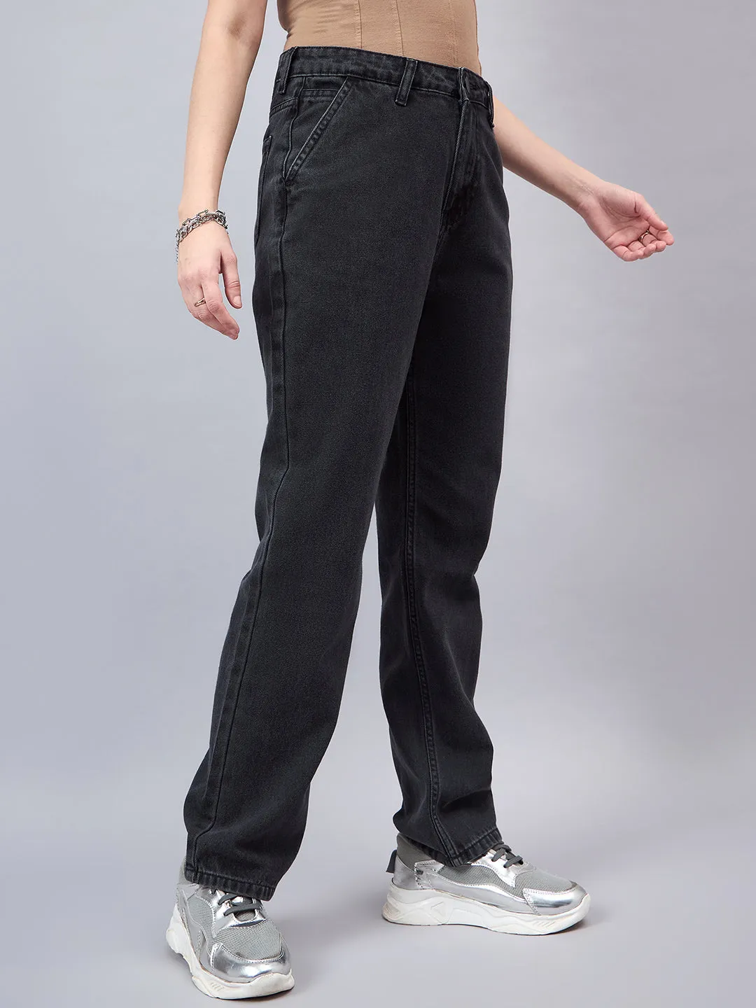 Style Quotient Women Relaxed Fit High Rise Cotton Jeans