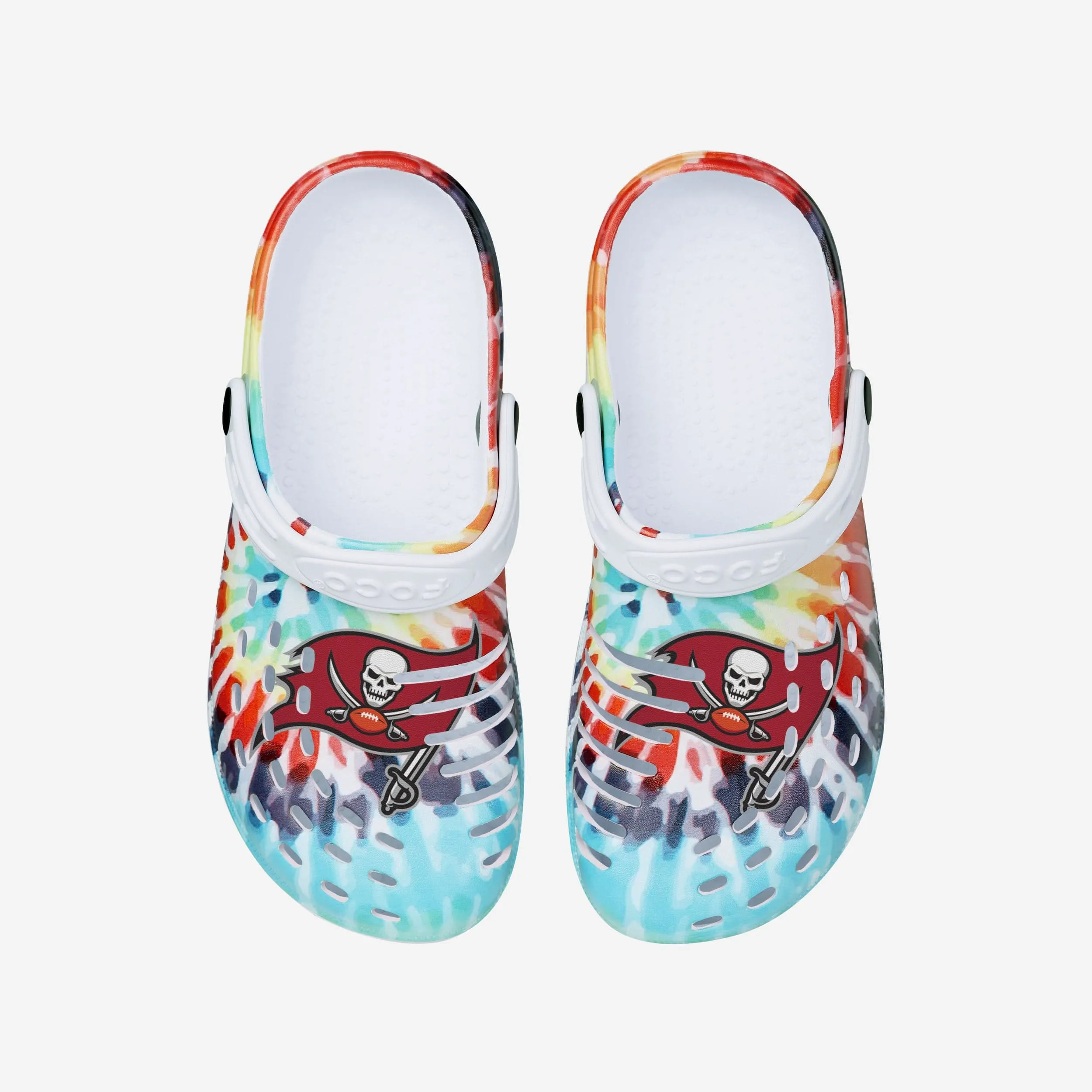 Tampa Bay Buccaneers Womens Tie-Dye Clog With Strap