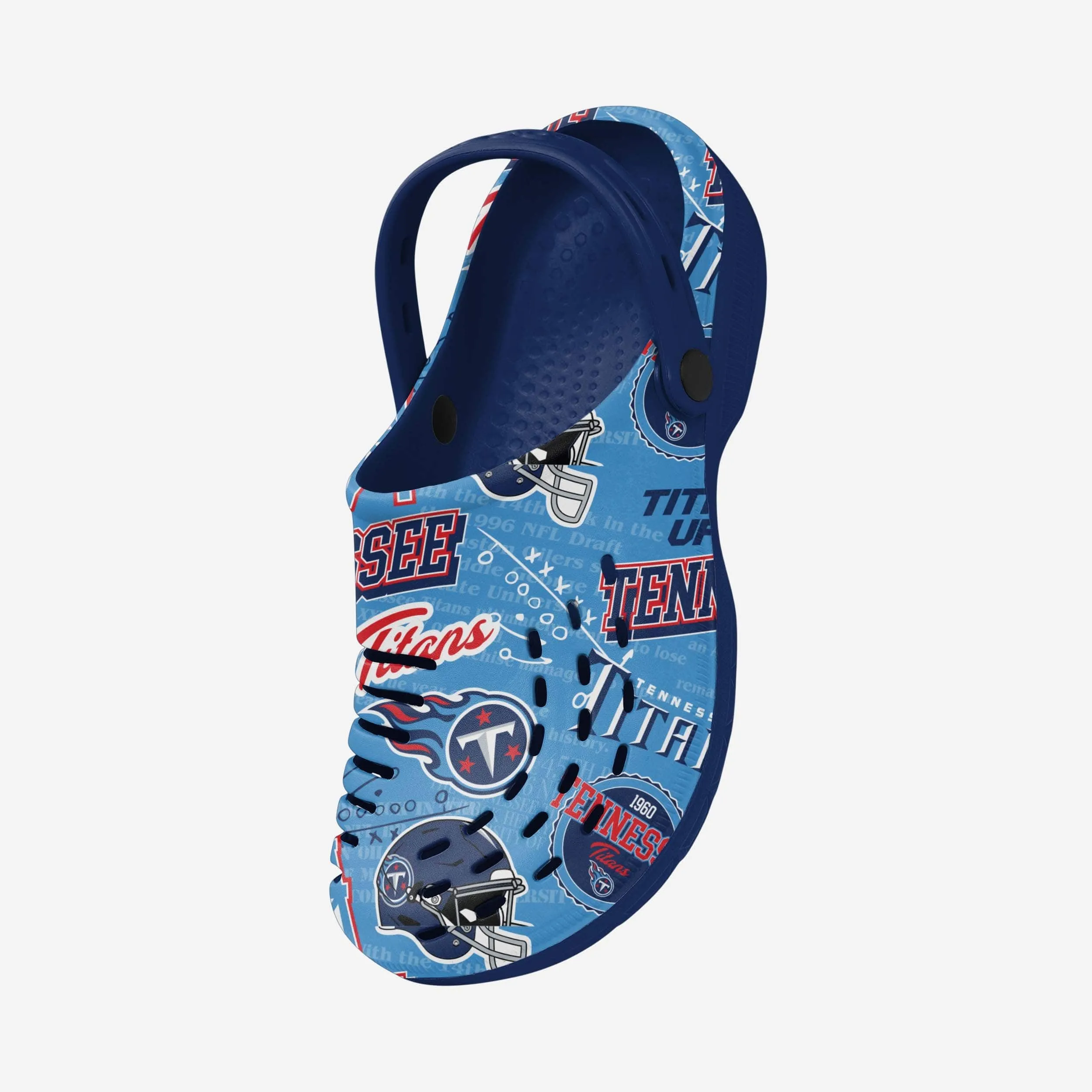 Tennessee Titans Historic Print Clog With Strap
