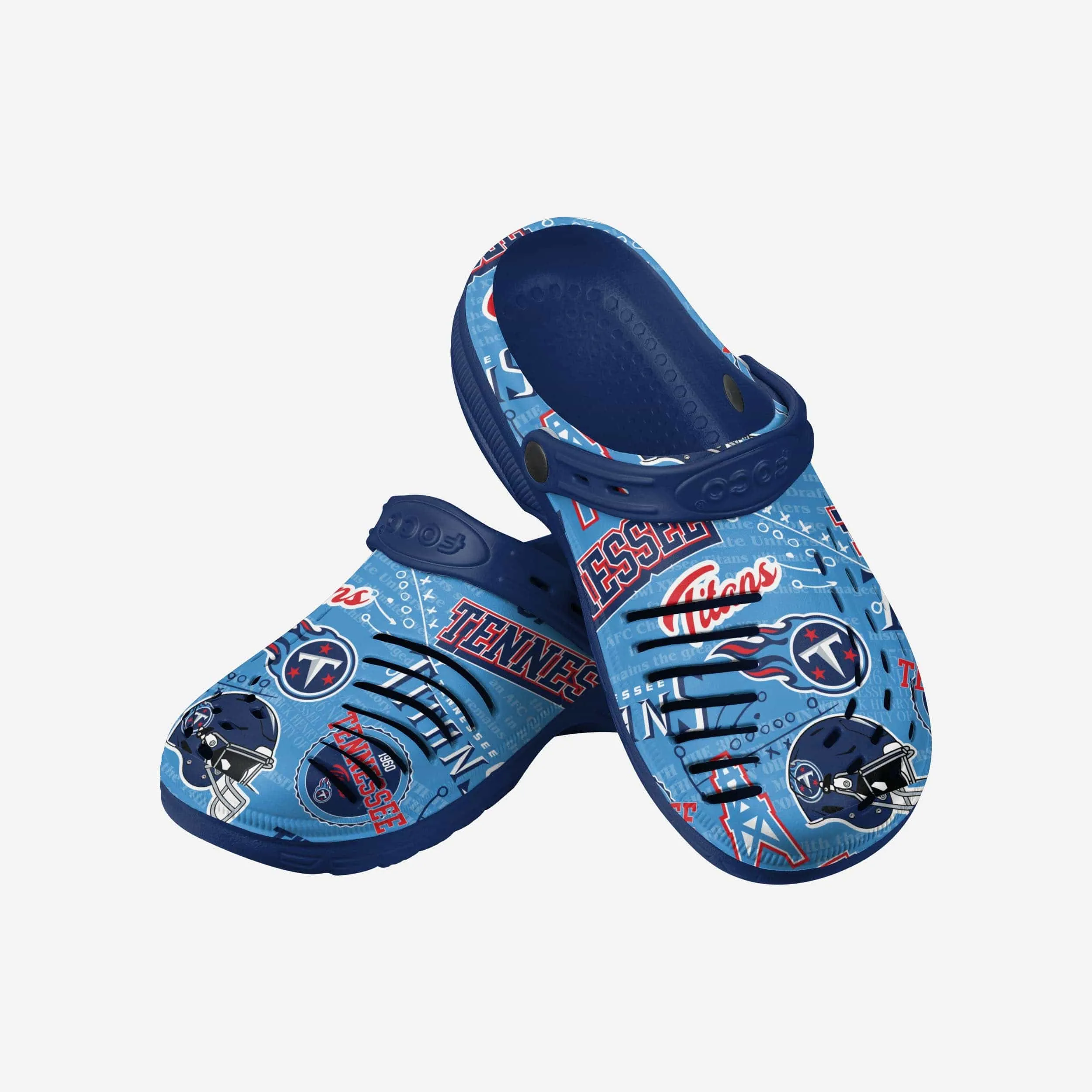 Tennessee Titans Historic Print Clog With Strap