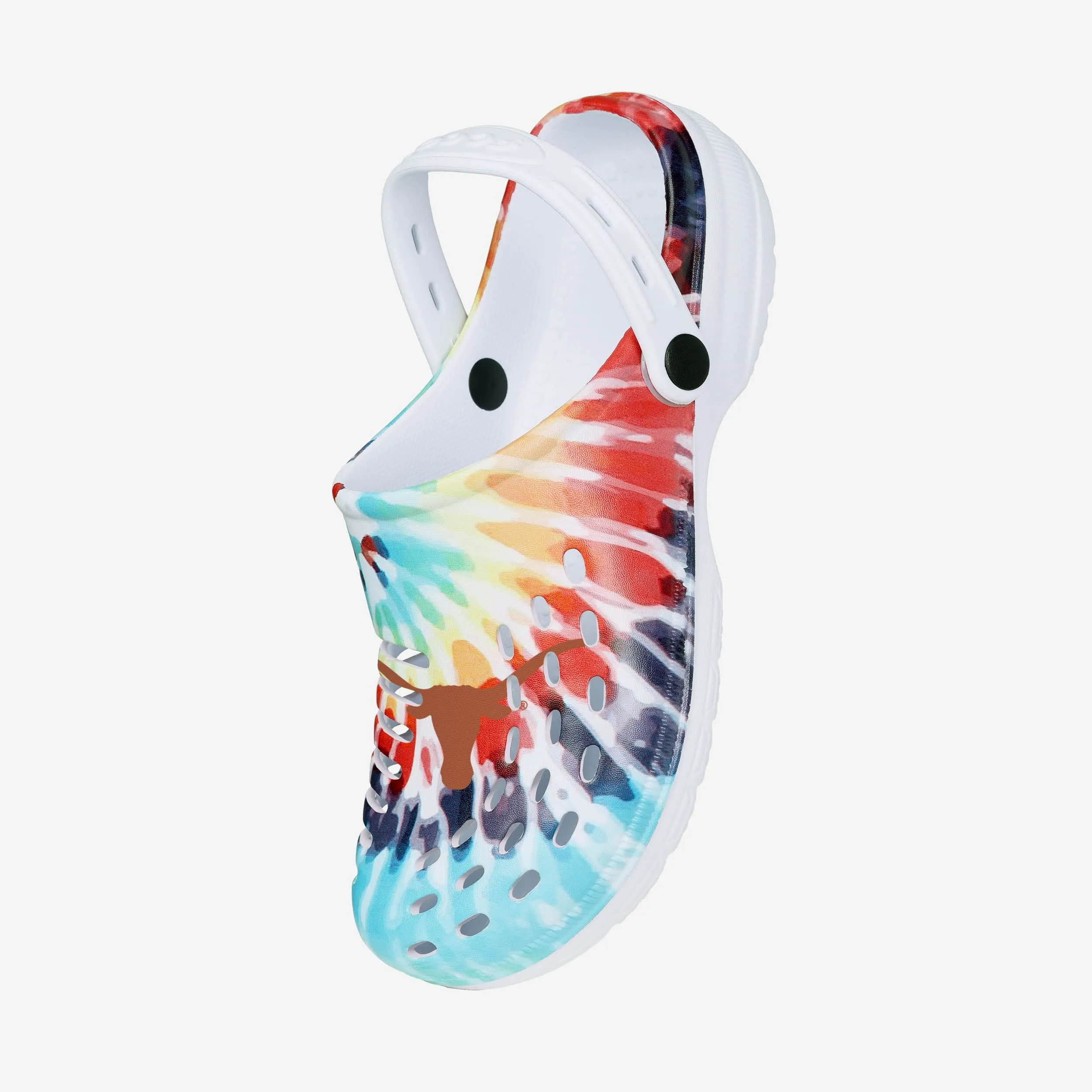 Texas Longhorns Womens Tie-Dye Clog With Strap