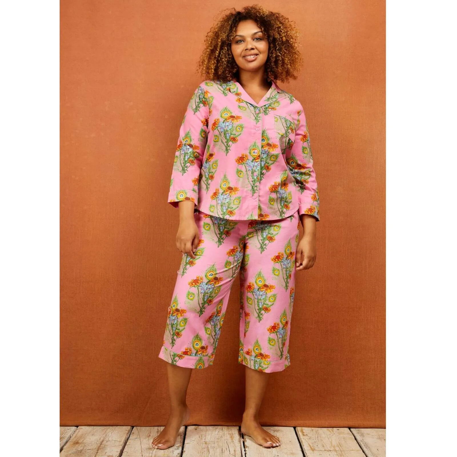 Their Nibs Cotton Capri Pyjamas - Mardi Gras
