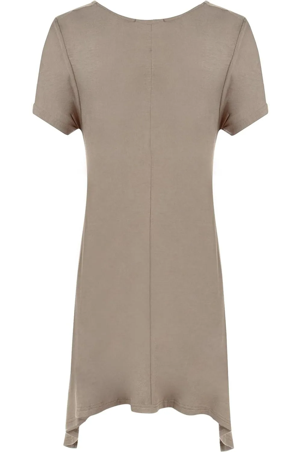 Three Butterfly Hanky Hem Short Sleeve Top