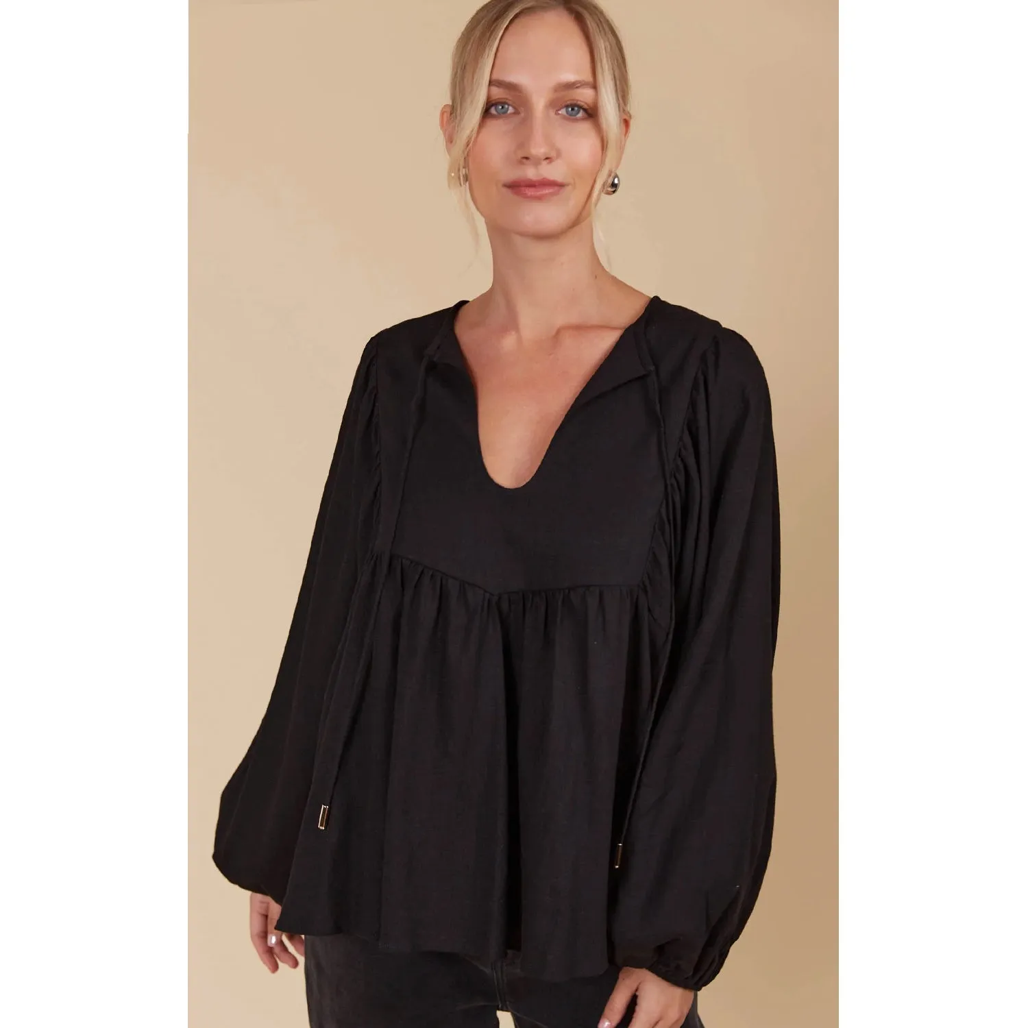 Top Venus Blouse - Onyx
