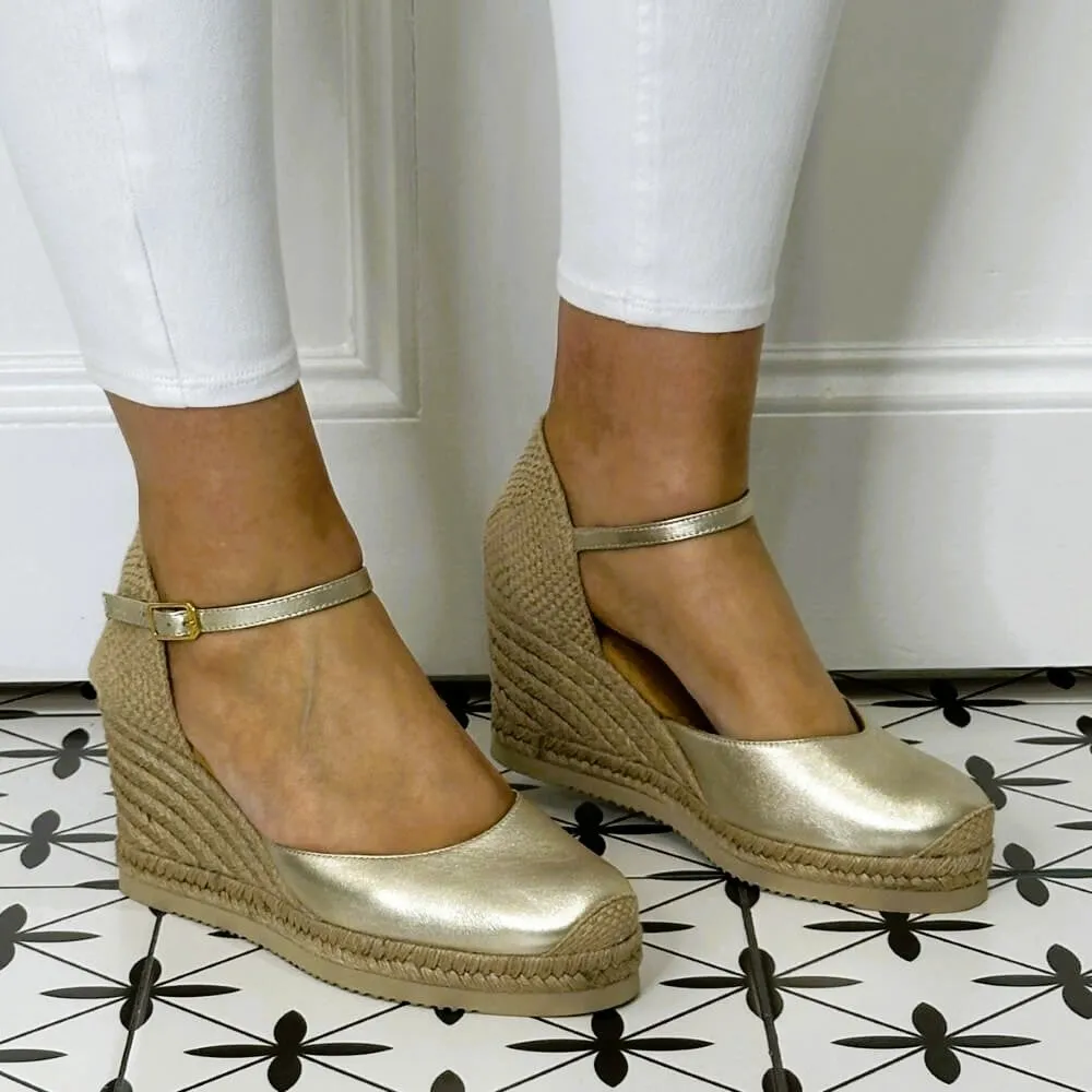 Unisa CASTILLA Espadrilles Platino Gold