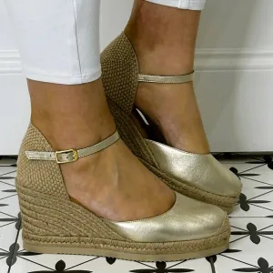 Unisa CASTILLA Espadrilles Platino Gold