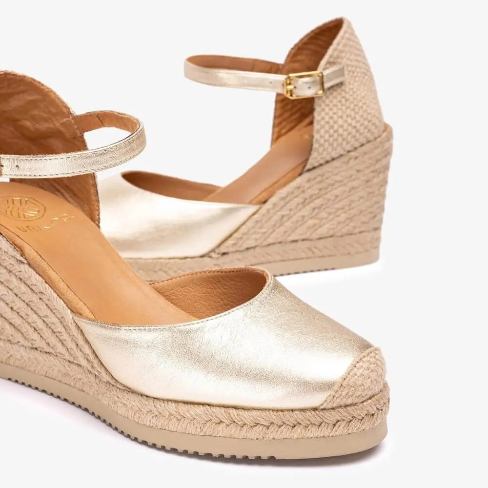 Unisa CASTILLA Espadrilles Platino Gold