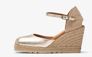 Unisa Gold Wedge Espadrille|CASTIL25GD