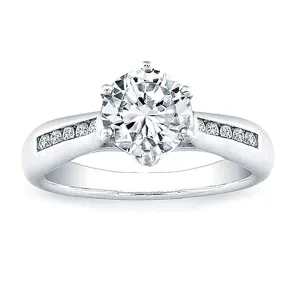 Vatche Channel-set Royal Crown Engagement Ring .15ct tw