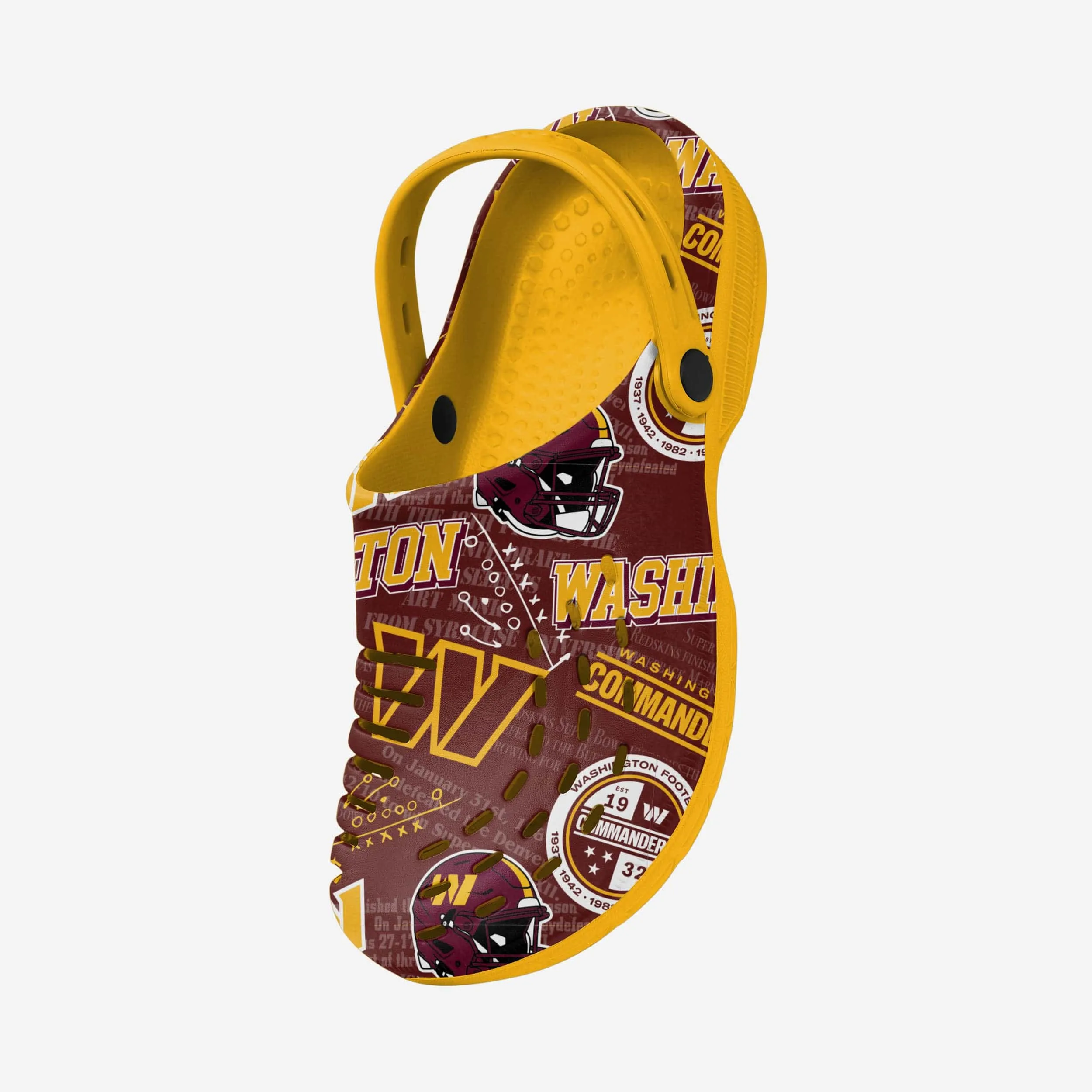 Washington Commanders Historic Print Clog With Strap