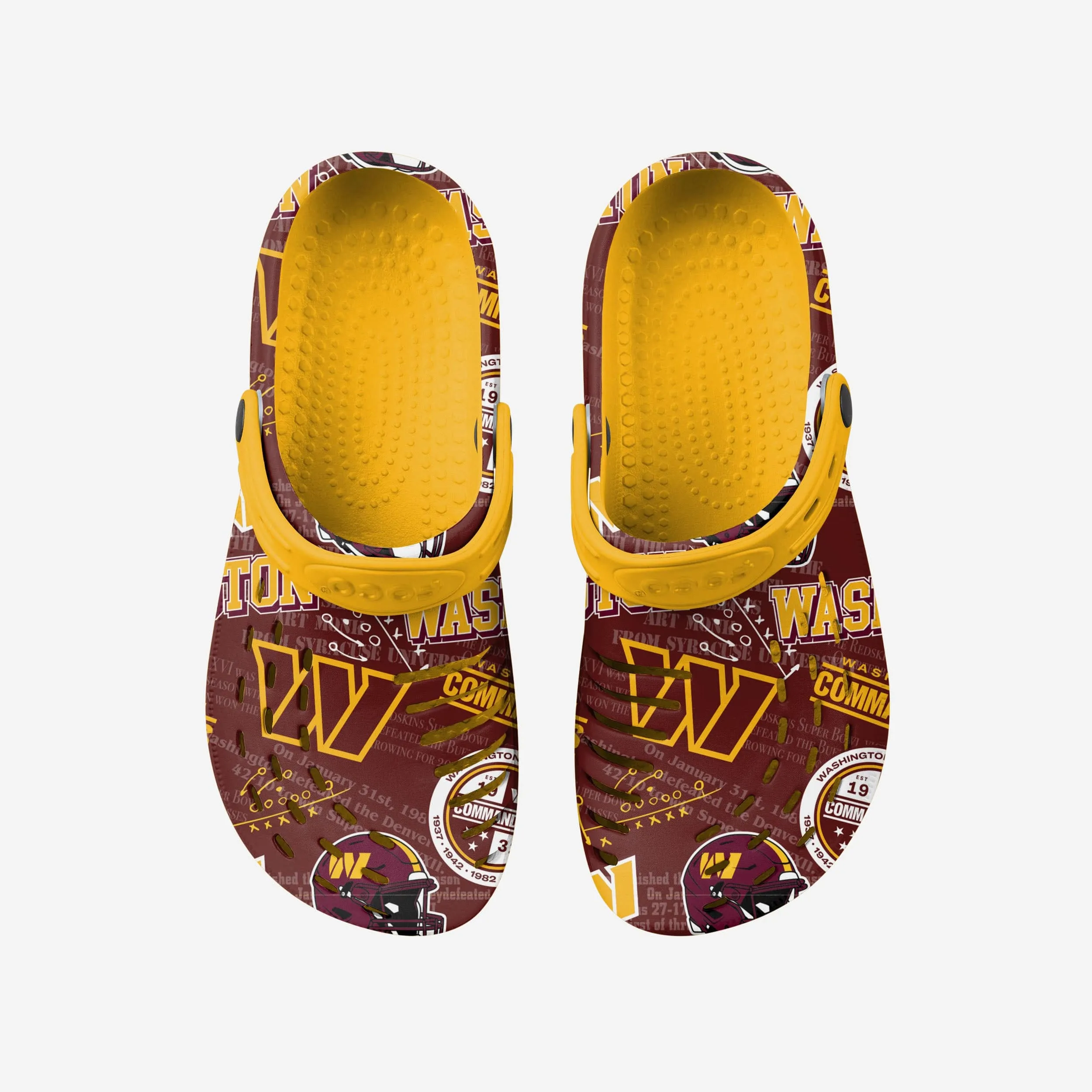 Washington Commanders Historic Print Clog With Strap
