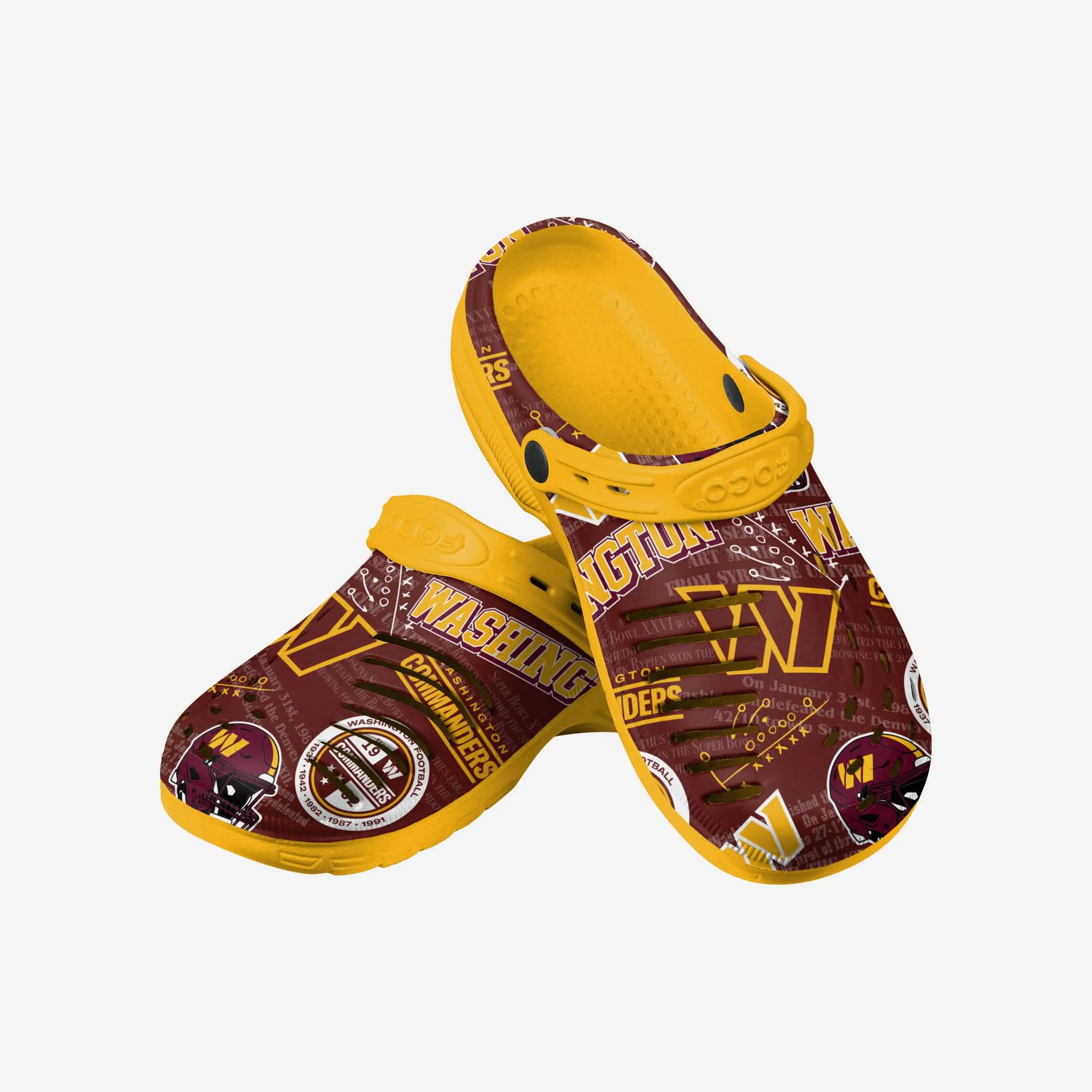 Washington Commanders Historic Print Clog With Strap