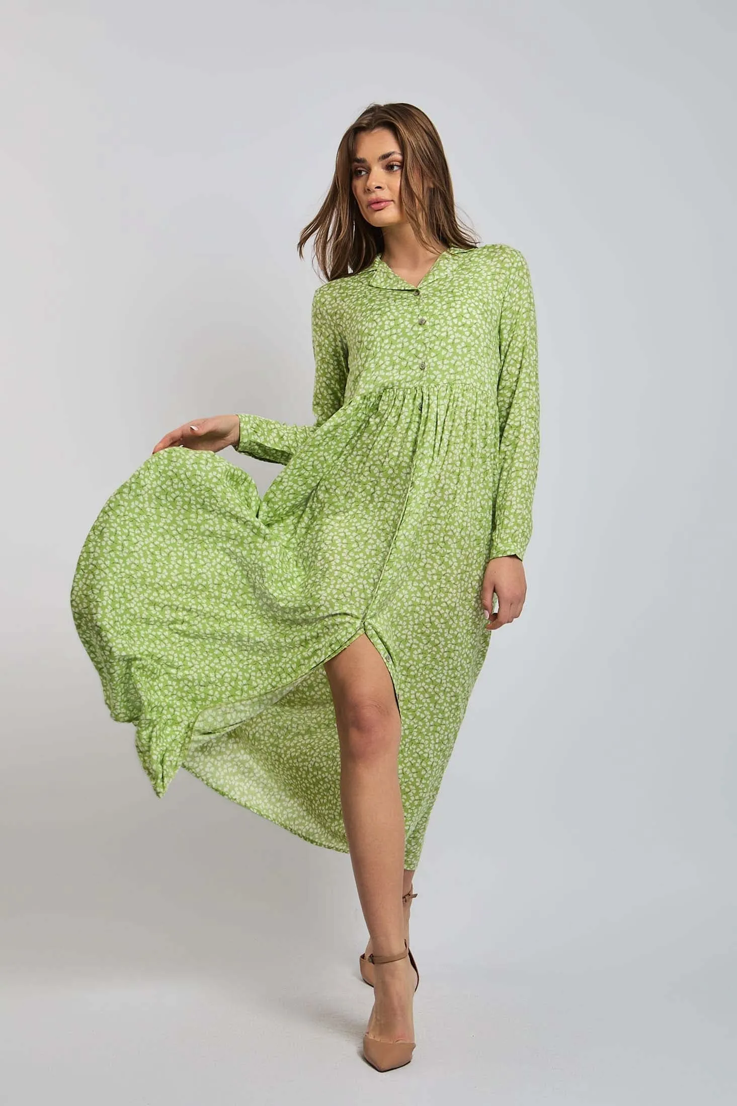Women Dress Viscose Short Sleeves Multicolor