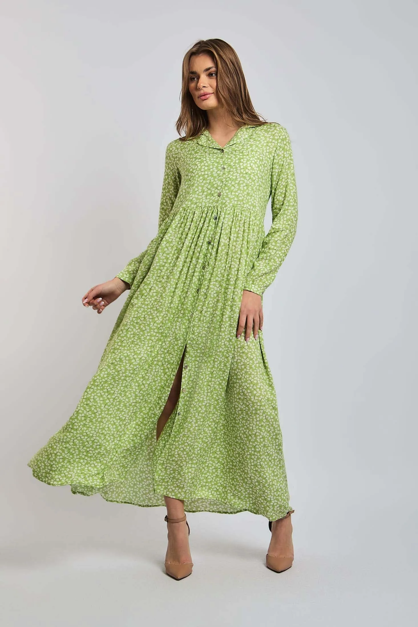 Women Dress Viscose Short Sleeves Multicolor