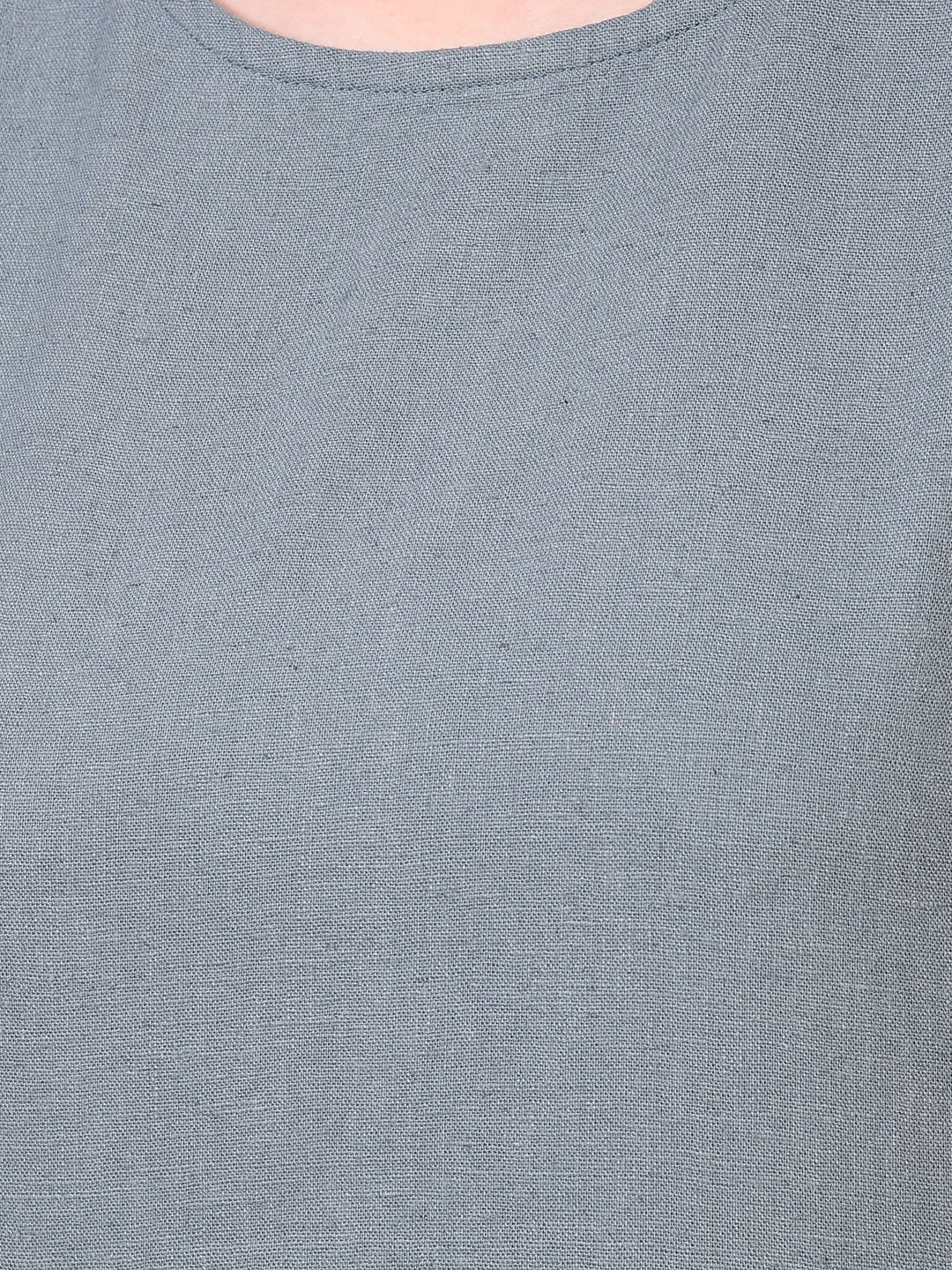 Women's Green Linen Top